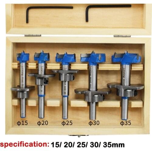 Hot Sell HSS 15-35mm Adjustable Carbide Drill Bits Hinge Hole Opener Boring Bit Tipped Drilling Tool Woodworking Cutter