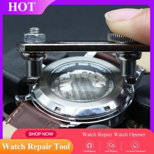 Adjustable Watch Back Case Cover Opener Battery Replacement Tool Wrench Key Remover Watch Repair Kit Watchmaker Tool