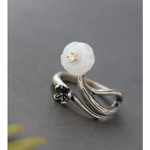Style Restoring Ancient Ways Punk Adjustable Ring Men And Women, Ms Contracted Temperament Petals Ring Party Jewelry Gifts