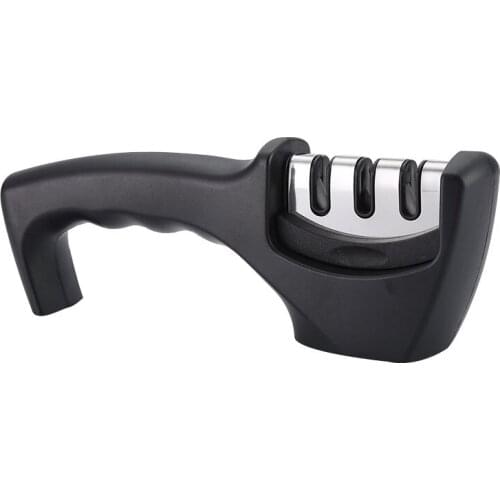 Three-stage Knife Sharpener Diamond Coated&Fine Rod Knife Shears and Scissors Sharpening stone System Stainless Steel Blades