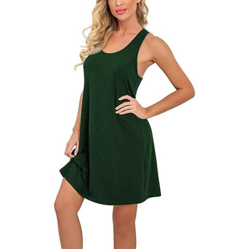 In Stock! Nightdress 2020 New Sleeveless Womens Nightgown Sexy Sleepwear Cotton Night Dress White Princess Nightgown Sleepwear