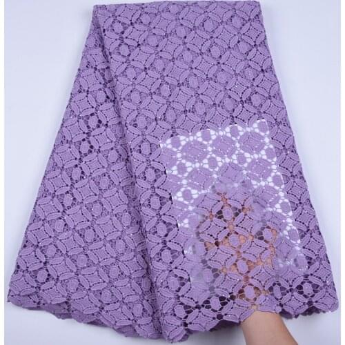 High Quality Guipure Cord Lace African Lace Fabric Nigerian Water Soluble Fabric Comfortable Round embroidery For Daily Wear1713