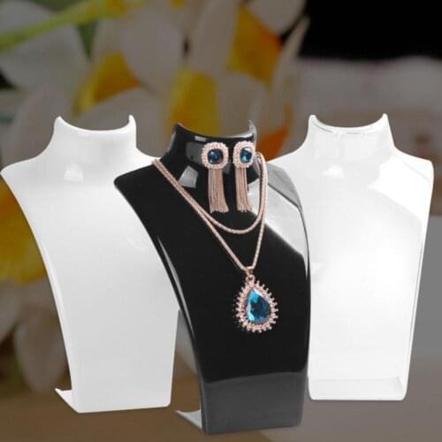 Jewelry Necklace Earrings Plastic Mannequin Bust Display Stand Organizer Holder trendy