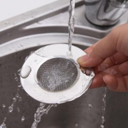 1pc 7.5 cm Stainless Steel Round Floor Drain Kitchen Sink Filter Sewer Drain Hair Colanders & Strainers Filter Bathroom Sink