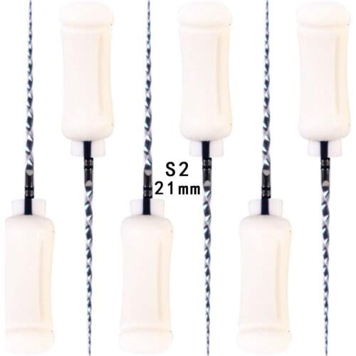 1Pack(6pcs)21mm S2 Dental Root Canal Files Niti Hand Endodontic File Rotary