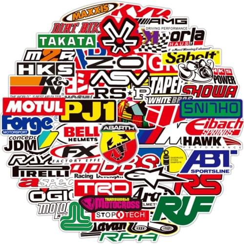 10/30/50/100pcs JDM Racing Car Modification Graffiti Waterproof Stickers For Motorcycle Helmet Phone Laptop Luggage Sticker Toy