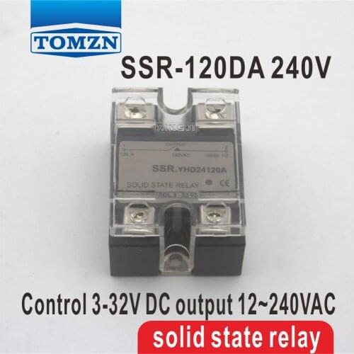 120DA SSR Control 3-32V DC output 12~240VAC single phase AC solid state relay