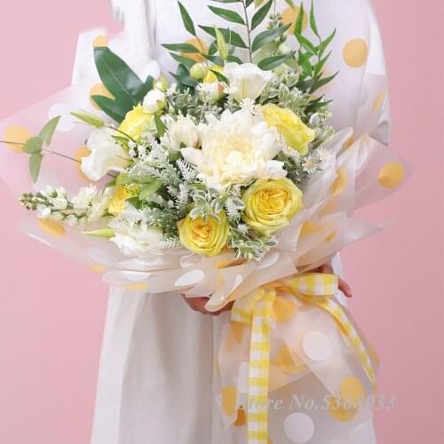 20pcs New Flower Wrapping Paper Dancing Bubble Waterproof Translucent Frosted plastic paper Floral Wrapping Papers