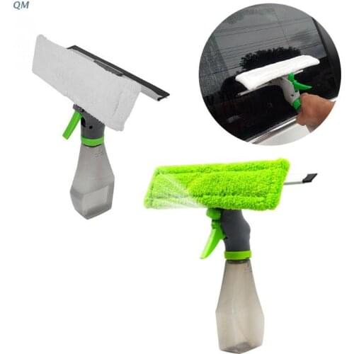 3 in 1 Window Cleaner Spray Dry Scraper Features Atomizing Nozzle Bottle Wiper Microfibre Cloth Pad Kit Car Glass Clean 13MF