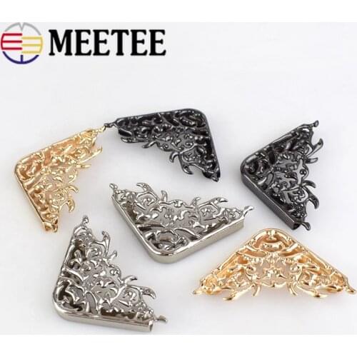 10/20pcs Bags Corner Protector Metal Buckles Luggage Handbag Clothing DIY Leather Decor Handware Accessories 3 Colors BD303