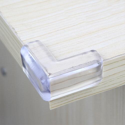 4Pcs 6MM Thicken Child Baby Silicone Safe Corner Protector Safety Edge Guards for Anticollision Protection Cover Angle Pads