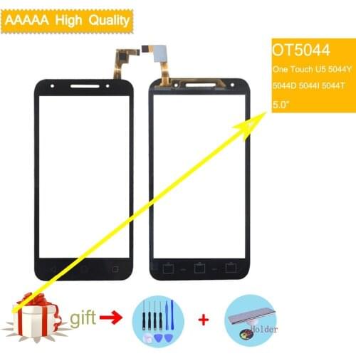 5044 touch screen For Alcatel One Touch U5 5044D 5044I 5044T 5044Y OT5044 TouchScreen Sensor Digitizer Glass Front Lens Panel