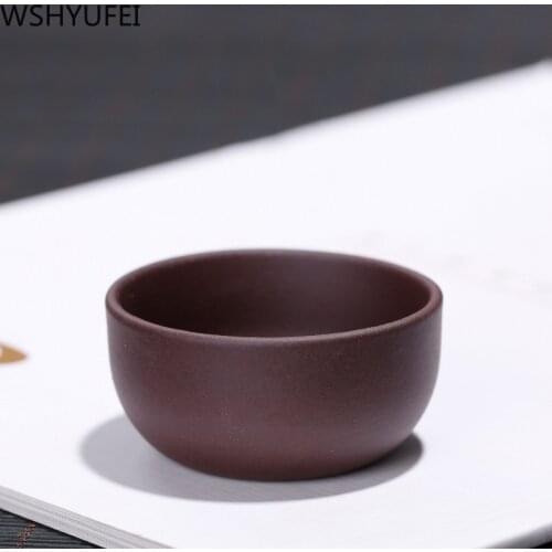 6pcs/lot Authentic purple sand tea cup mark purple sand / Dahongpao clay / black galaxy clay cup tea Chinese small cup 30ml