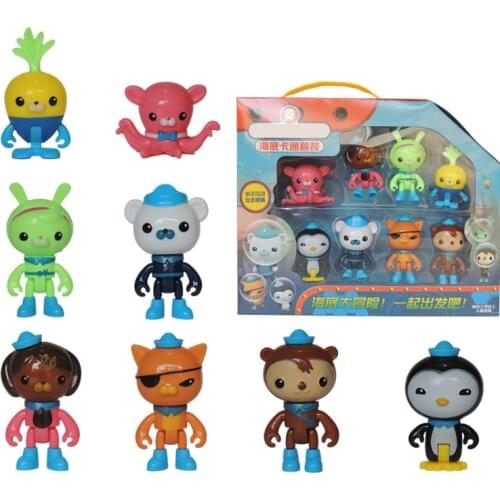 8pcs Octonauts Figures Toys Peso Captain Barnacles Kwazii Shellington Dashi Tweak Inkling Kids Best Gift