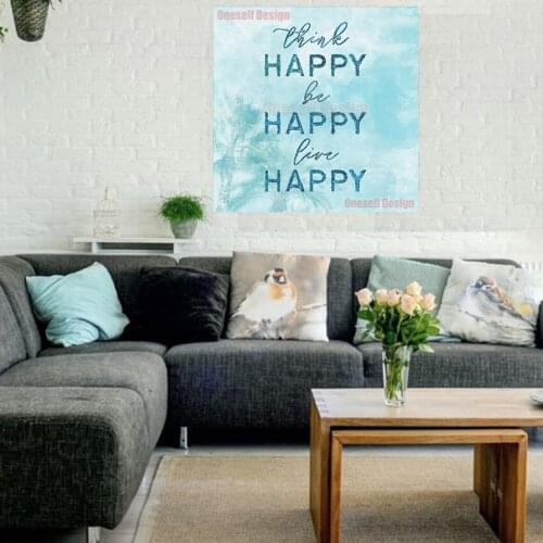 Diy diamond painting full square happy 5d diamond embroidery full set happy 5d diamond mosaic sale decoration home wall sticker