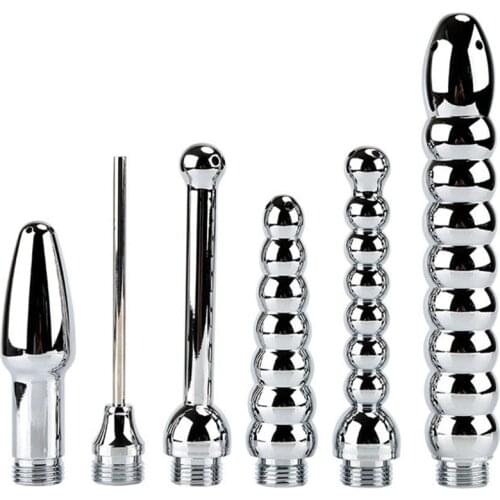 Metal Anal Enema Butt Plug Anus Douche Enemator For Couples Toilet Nozzle Bidet Faucets Rushed Vagina Shower Cleaning Sex Toys