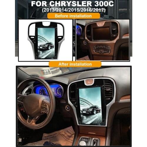 Car DVD multimedia player for Chrysler 300C 2013 2014 2015 2016 2017 2018 2019 auto radio player vertical screen 13.3 inch