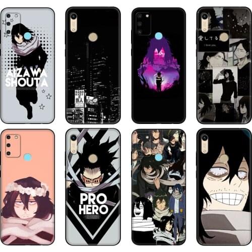 Black tpu Case For Honor 8a Prime 8s 9 10X Lite 9A 9C 9X Premium Pro 9S Case Cover Shota Aizawa My Hero