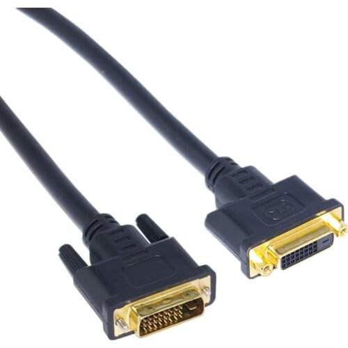 DVI-D Dual Link 24+1 Digital Video Male to Male / Female Extension Cable with Ferrites 0.5m
