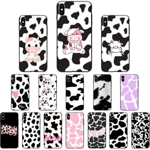 FHNBLJ Cow Print Phone Case for iphone 11 Pro Max X XS MAX 6 6s 7 8 Plus 5 5S 5SE XR SE2020