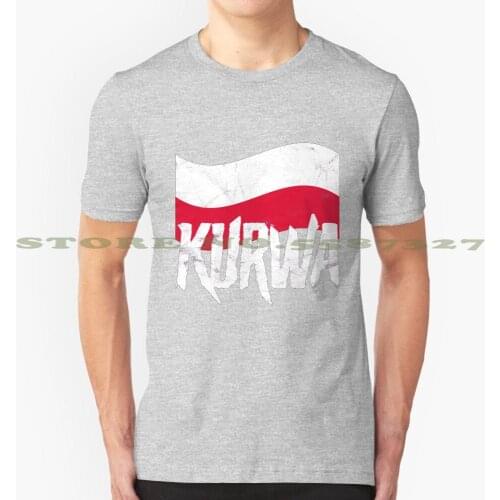 Poland Kurwa Tshirt For Poland Black White Tshirt For Men Women Pole Poland Polish Polska Polski Banner Flag Warsaw Kurwa