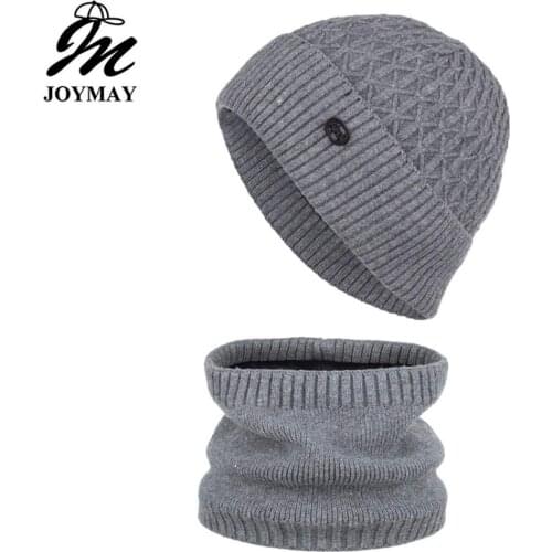 Joymay New Arrival branch pattern winter hat scarf sets beanies neck warmer set WM110