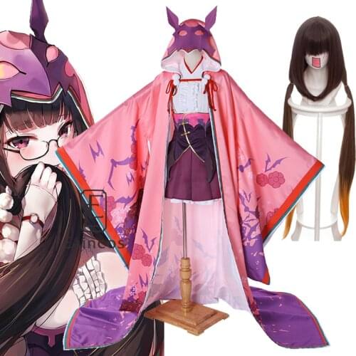 Osakabehime Cosplay Costume Wigs Shoes Anime Fate Grand Order Saber Kimono Halloween Women Costumes Full Set