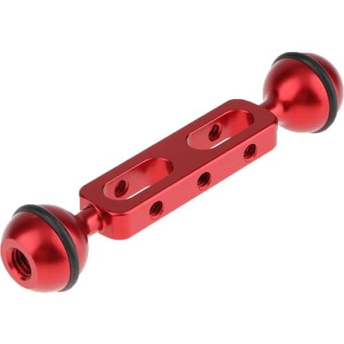 5 "Red Dual Ball Joint Arm for Diving Underwater Photography Camera