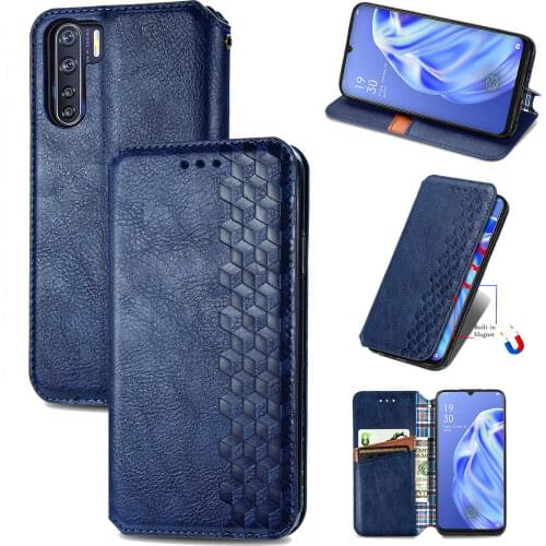 Fashion PU Leather Flip Case For OPPO A5 A9 A91 F15 2020 Mobile Phone Bag Magnetic Suction Cover