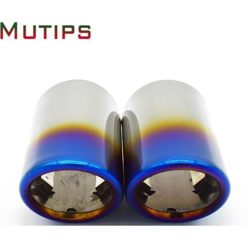Mutips Car Exhaust End Tip Muffler Pipe Tailpipe Covers For 2009-2015 Skoda Octavia A7 A5 Superb Yeti 1.4T 1.6T 1.6L Accessories