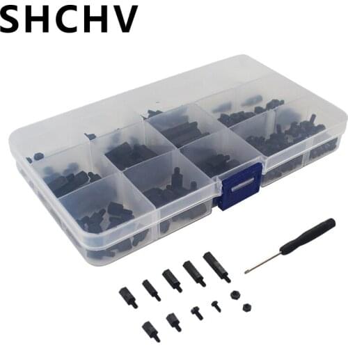 New Arrival Nylon Screws kit 210pcs/lot Screws Nut Standoffs Spacers with Screwdriver for Raspberry Pi 3/Circuit Extension Board