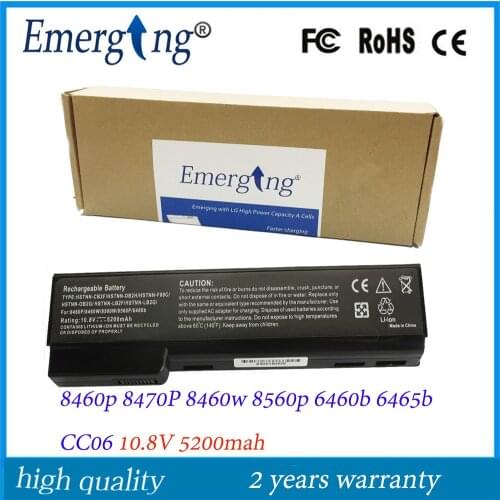 10.8V 5200Mah New External Japanese Cell Laptop Battery for HP EliteBook 8460w 8560p 8460p ProBook 6560b 6360