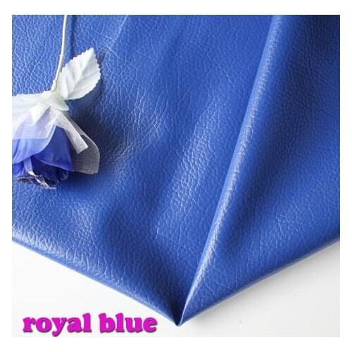 Royal blue Big Lychee Pattern PU Synthetic Leather Faux Leather Fabric Upholstery Car Interior Sofa Cover 54" Wide Per yard