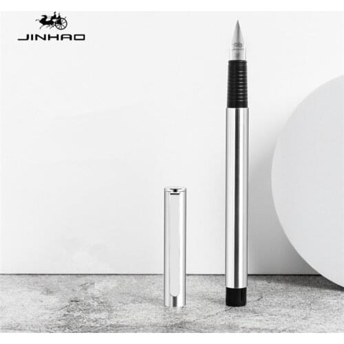 New Jinhao 65 Black Silver Colors Business office EF / F Nib Fountain Pen student School Stationery Supplies ink calligraphy pen