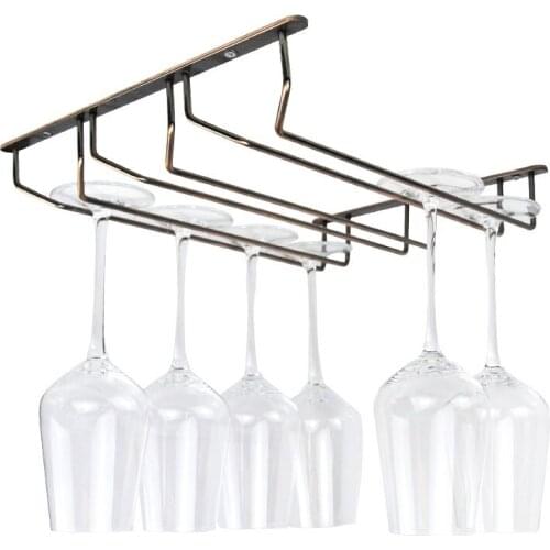 304 Stainless Steel Under Cabinet Top Mount Wine Glass Goblet Tallboy Pokal Wire Rack Stemware Holders 1 2 3 Columns