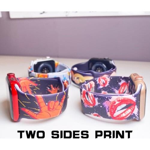 Sports Lover Valentines Day Engagement Gift For iwatch Apple Watch Rubber Silicone Band Strap 38mm 40mm 42mm 44mm All Series