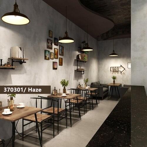 Retro Plain Grey Cement PVC Vinyl Wallpaper For Walls Living Room Bar Cafe Restaurant Clothing Shop Background Wallpaper Roll