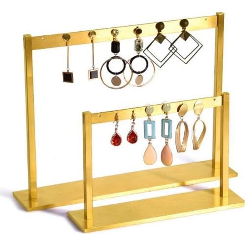 Luxruious Metal Gold Earrings Props Jewelry Display Door-shaped Bracelets Necklace Jewelry Shooting Stand Display Racks