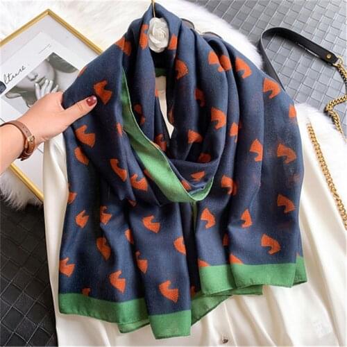 Luxury Brand foulard Women Cotton Scarf Large Shawls Pashmina Hijab Foulard Echarpe Print Lady Beach Stole Head Scarves chifon