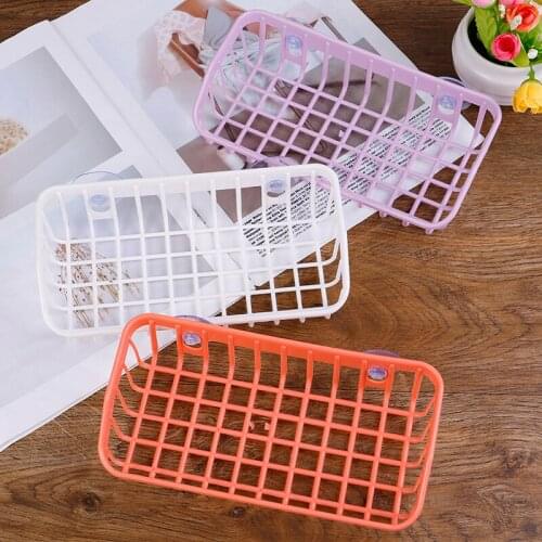 1PC 21*11*5cm Double Suction Cup Sink Shelf Soap Sponge Drain Rack Bathroom Kitchen Sucker Organizer