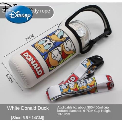Disney Mickey Mouse Minnie Anti-scalding, Anti-falling Insulation Cup Holder Messenger Hand Strap Universal Cup