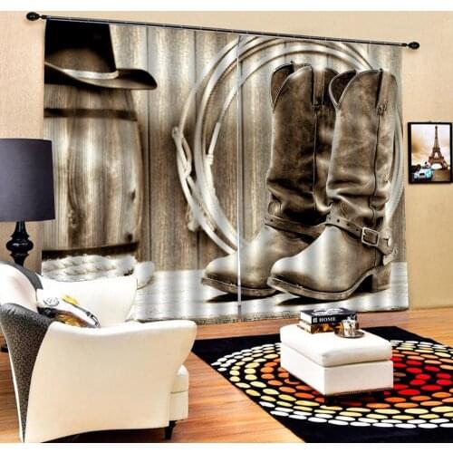 Retro curtains 3D Blackout Curtains For Living room Bedding room Drapes Cotinas para sala personality curtains