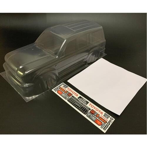 1/10 Rc Crawler Toys Car Clear PC Body Shell With Sticker 313MM Fit For TRAXXAS TRX4 SCX10/D90/CC01 LAND CRUISER Model Truck