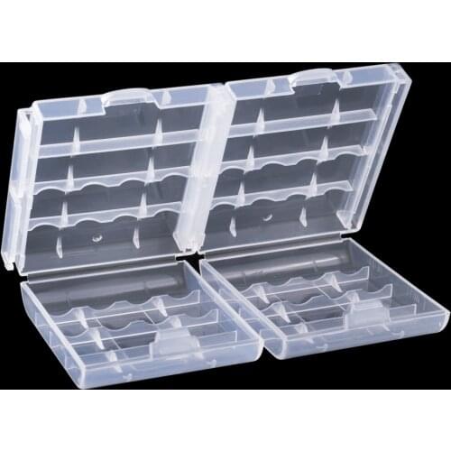 20-100Pcs Plastic Battery Holder Box Organizer Container For AA And AAA Battery Storage Boxes Case Cover For AA & AAA Battery