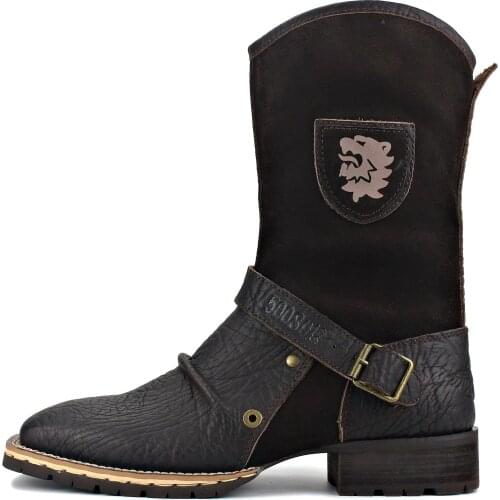 2021 OTTO ZONE New England Western Boots Genuine Leather Mens Motorcycle Boots Ankle Boots Casual shoes OS-5008-H10-A