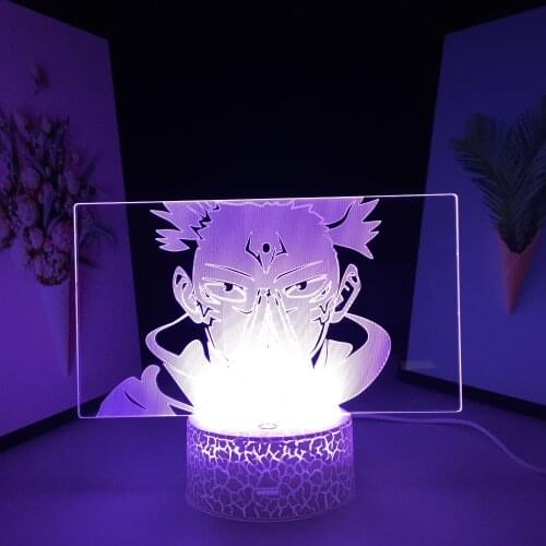 Man With Four Fingertips Touching 3D LED Lamp Anime Figure Acrylic Light Guide Plate for Children Couple Festival Birthday Gifts