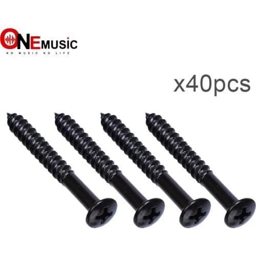 40 pcs Black Electric Bass guitar NECK Joint plate mounting screws/Fixing Bolt Guitar parts 5*45mm