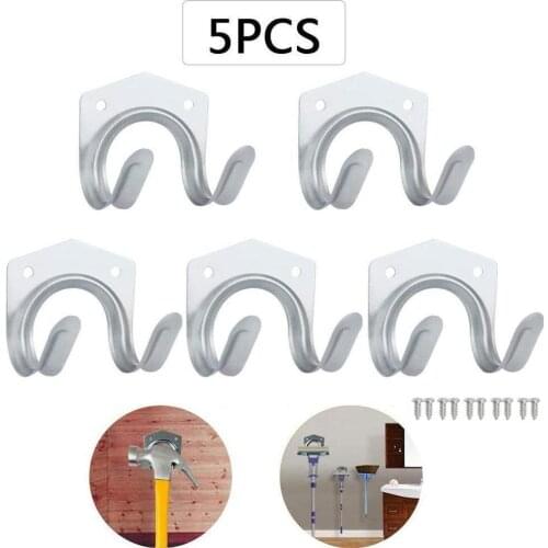 5pcs Tool Hanger Hooks Tools Hang Garage Shed Hanging Bracket Garden Storage For Gardening Houseware Shovels