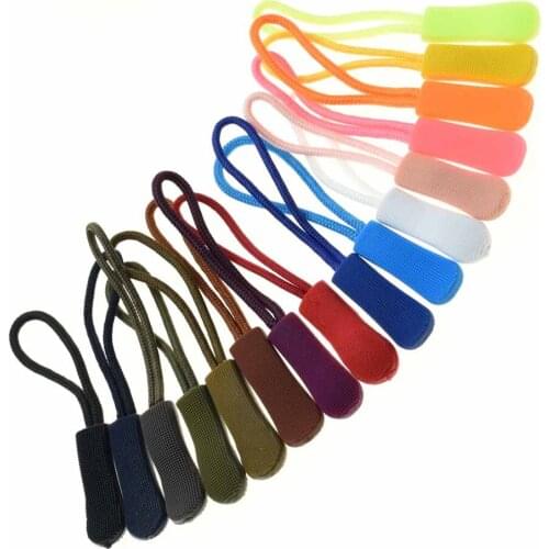 500pcs/pack Mix Color Cord Zipper Pull Strap Lariat Black For Apparel Accessories C0098(MIX)