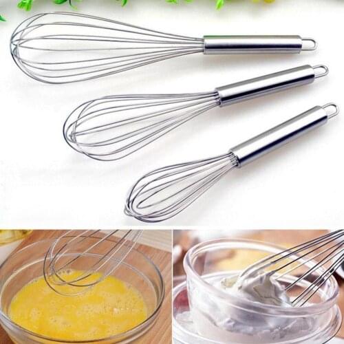 8/10/12 inches Home Portable Small Steel Manual Egg Egg Spring Whisk Held Handle Stirrer Mixer Cream Mixer Beater S9H4